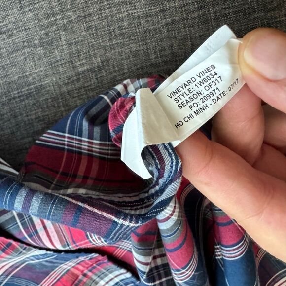 Vineyard Vines MEN'S LONG SLEEVE CHECKED SHIRT SIZE XL - Picture 3 of 12